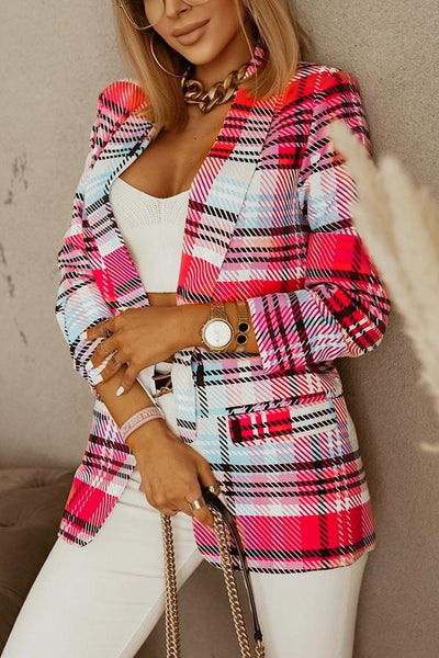 Small Town Charm Plaid Blazer