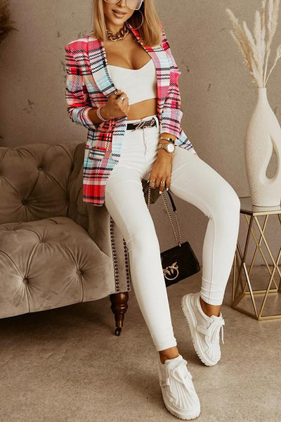 Small Town Charm Plaid Blazer