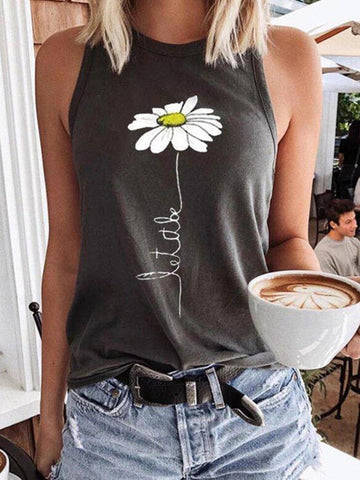 Cotton-Blend Casual Sleeveless Vests