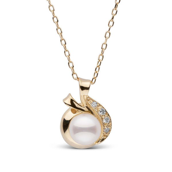 Nova Collection Akoya Pearl and Diamond Pendant