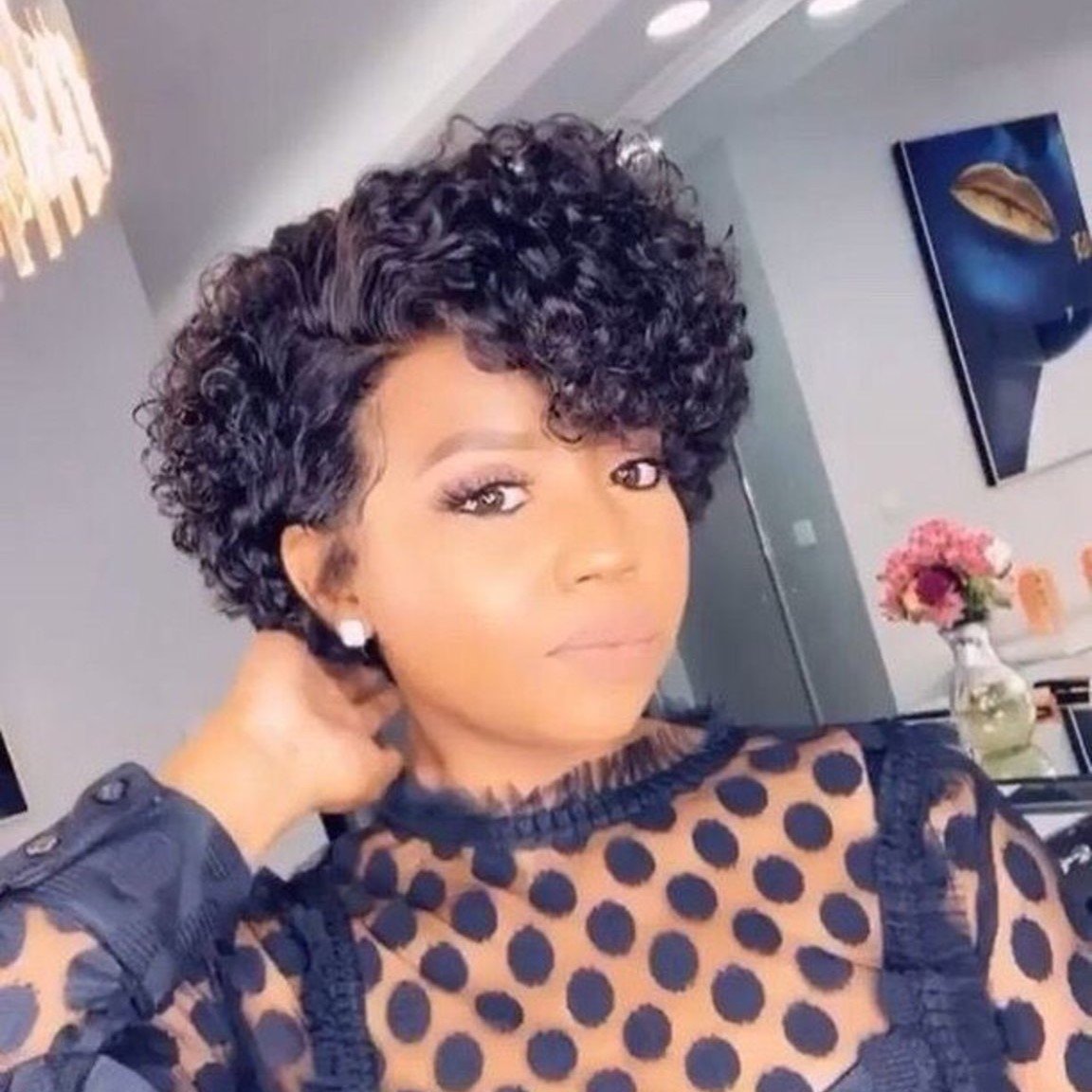 Angel | Glueless 13*5.5 Ear-to-Ear Frontal Lace Wig Short Curly Pixie Cut