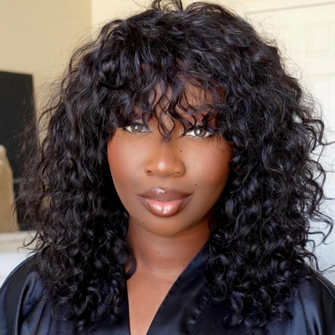 Boho Curly Bang Wig