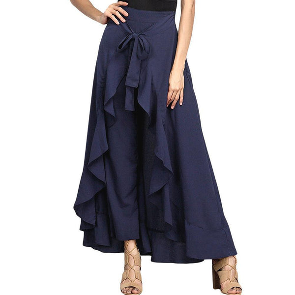 Alivia - Elegant Ruffle High Waist Trousers