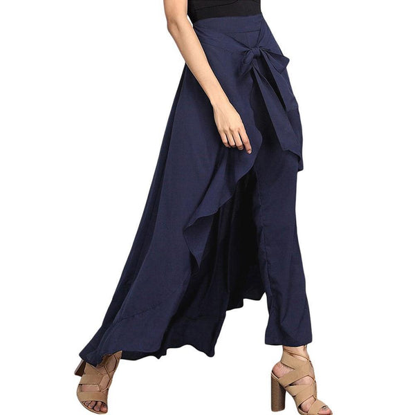 Alivia - Elegant Ruffle High Waist Trousers