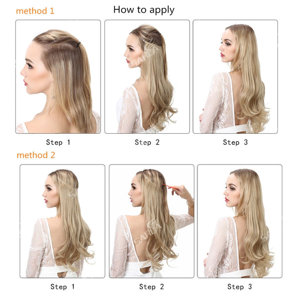 Wave Halo Clip in Hair Extensions Wigs