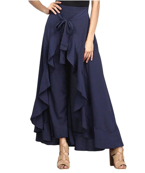 Alivia - Elegant Ruffle High Waist Trousers