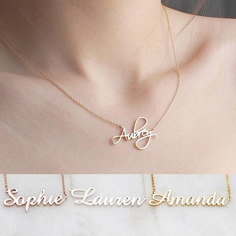 Unique 10 Fonts Custom Name Necklace