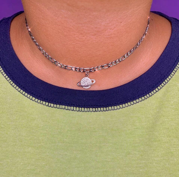 "You are my universe" Crystal Planet Necklace