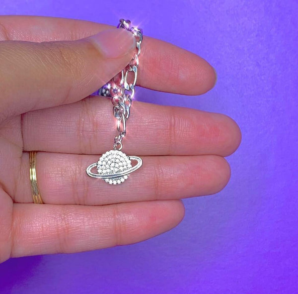 "You are my universe" Crystal Planet Necklace