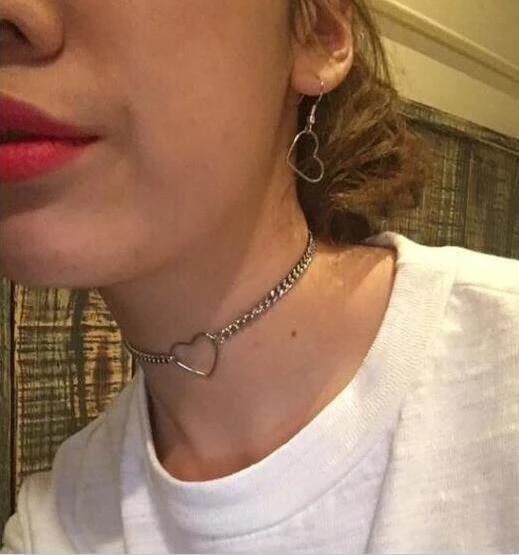 “Do all things with love” Heart Choker Necklace