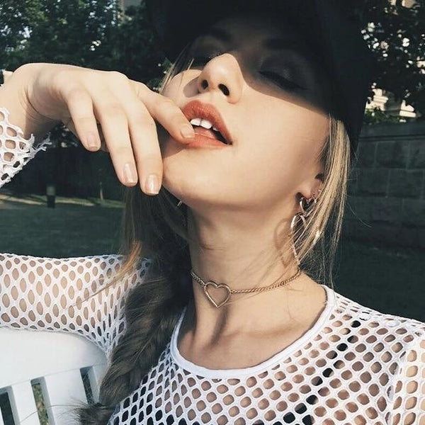 “Do all things with love” Heart Choker Necklace
